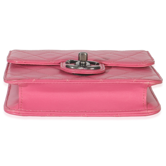 Chanel Pink Quilted Lambskin Mini Crossing Times Flap Bag - Picture 5 of 8